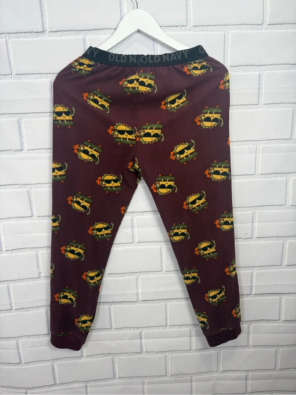 Old Navy Boys Taco Print Pajama Jogger Pants Size XL (14-16) Soft Sleepwear